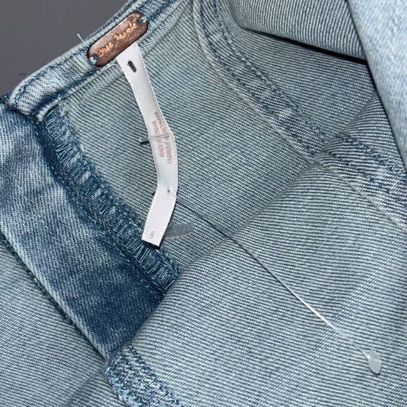 Free people tell me about it midi dress open back soft denim boho 90s size 8 new - Picture 4 of 11